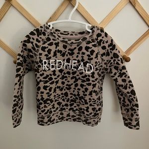 Size 2-3t Brunette the label “redhead” sweatshirt
